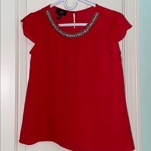 Girls red blouse XL size 14